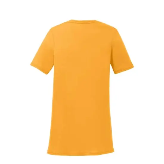 Port & Company&reg; Colors Ladies Performance Blend V-Neck T-Shirt Gold {5}