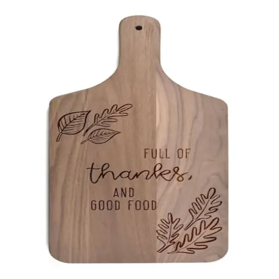 Full of Thanks and Good Food Walnut Paddle Cutting Board {1}