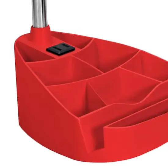 LimeLights 18.5" Gooseneck Desk Lamp with Tablet Stand and Charging Outlet Red {6}