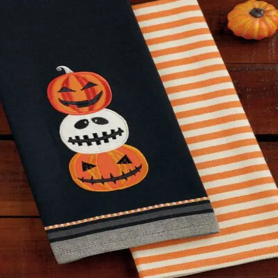 DII&reg; Jack O' Lantern Dishtowel Set {3}