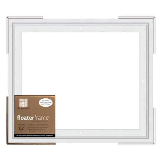 Ampersand&trade; 11" x 14" White Bold Edge Floaterframe {1}