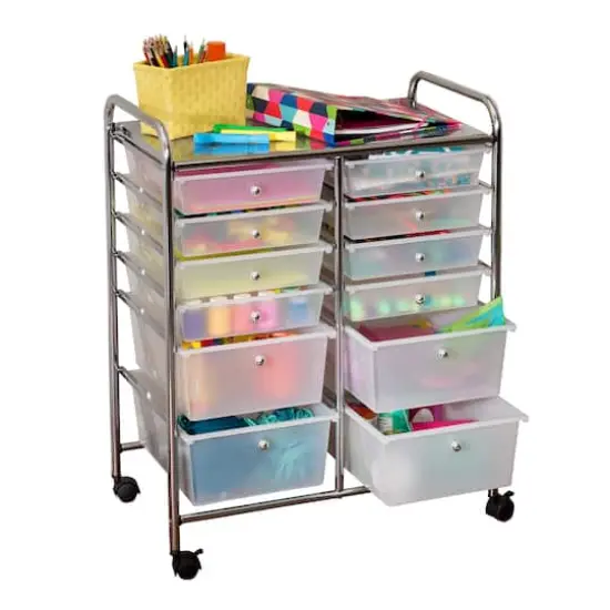 Honey Can Do Rolling Storage Cart with 12 Drawers {1}