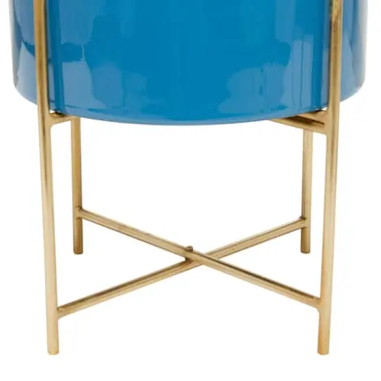 Blue Modern Planter, Set of 2" 15", 12" {5}