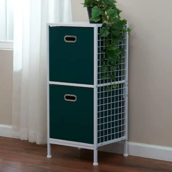 2 Pack Household Essentials 13" Fabric Storage Bins Green {3}