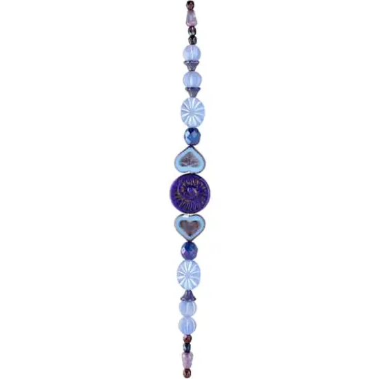 Blue Heart Czech Glass Bead Mix by Bead Landing&trade; {1}