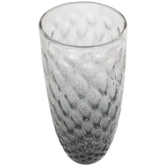 24" Black Ombre Handmade Glass Vase {6}