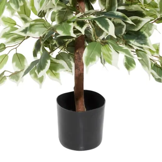 Ficus Tree Artificial Decorative Foliage, 45", Green {5}