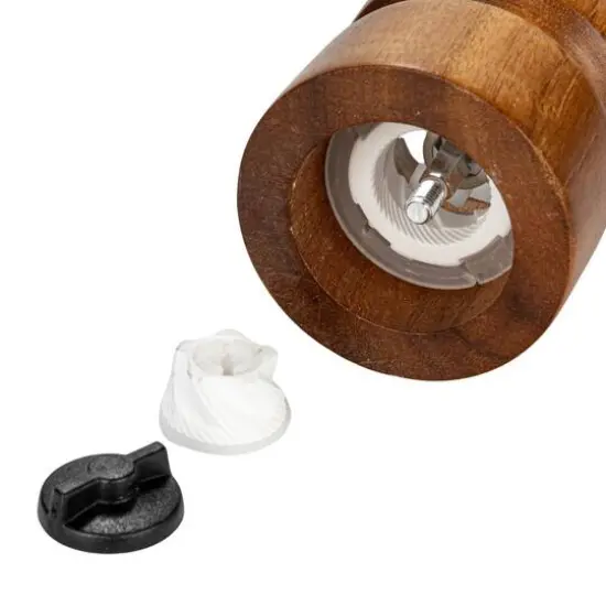 Hello Honey® 7" Natural Acacia Wood & Acrylic Salt & Pepper Mill {5}