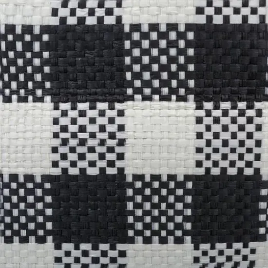 DII&reg; Large Round Checkers Paper Bin Black {5}