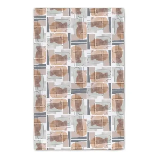 Mid Mod Layered Abstract 16" x 25" Towel Set {6}