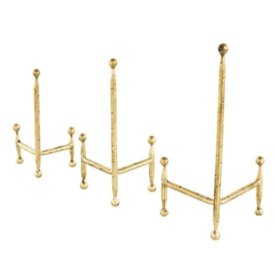 Gold Metal Slim Display Easel with Ball Accent Set {9}
