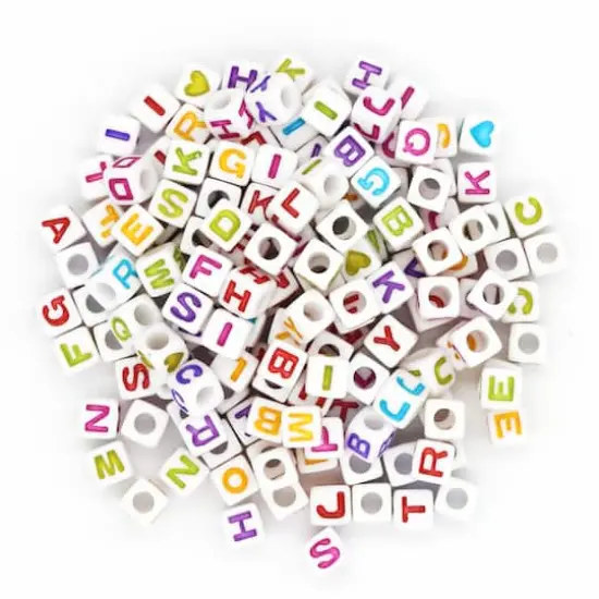 6.5mm Multicolor Alphabet Beads by Creatology&trade; {3}