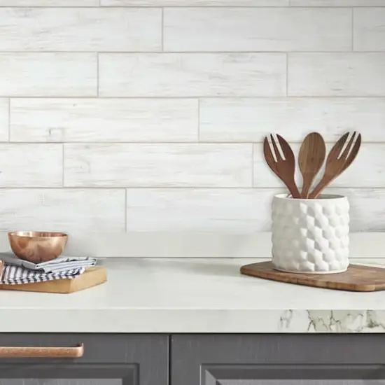 RoomMates White & Light Blue Shiplap Wood Plank Peel & Stick Giant Wall Decals {6}