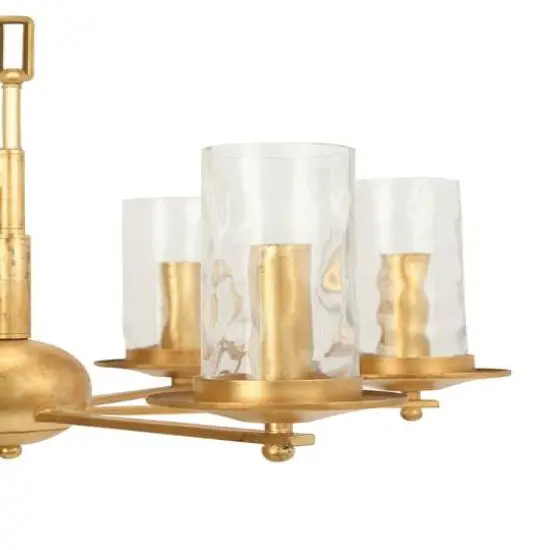 Hello Honey&reg; Antiqued Gold 6-Light Chandelier {8}