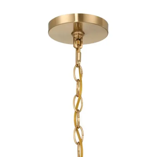 Hello Honey&reg; Constance Brushed Gold Tapered Metal 4-Light Candelabra Chandelier Style Ceiling Light {8}