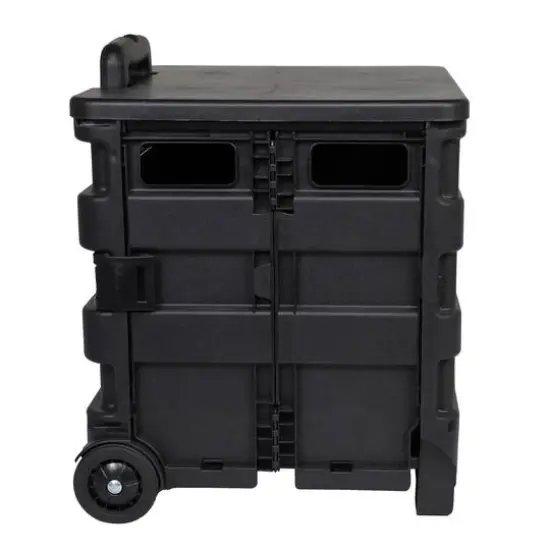 Everything Mary Craft & Hobby Collapsible Plastic Rolling Cart Black {8}
