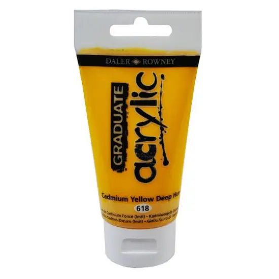 Daler-Rowney® Graduate Acrylic Paint, 75mL 618 Cadmium Yellow Deep Hue {1}