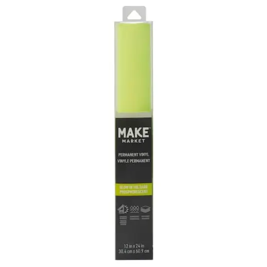 Neon Glow-in-the-Dark Permanent Vinyl by Make Market&reg; Atomic Green {3}