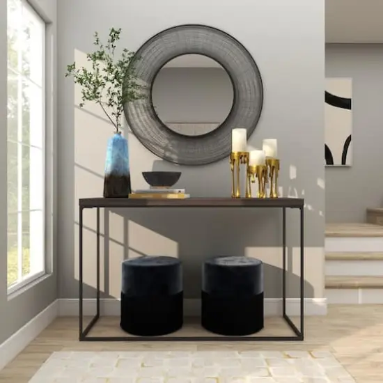 17" Blue Glass Galaxy Inspired Abstract Vase {6}