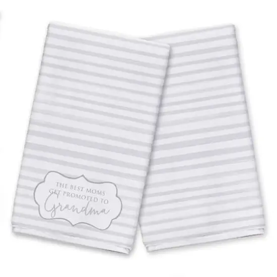 The Best Moms Get Promoted to Grandma Tea Towel Set {1}