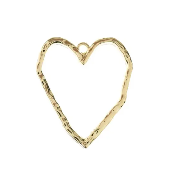 John Bead Beadwork Findings Gold Organic Heart Pendant, 3ct. {1}