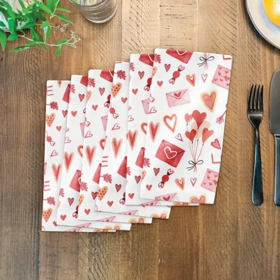 Valentine's Balloon & Note Beverage Napkin {4}