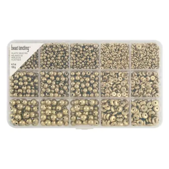 Gold Plastic Spacer Bead Mix by Bead Landing&trade; {1}