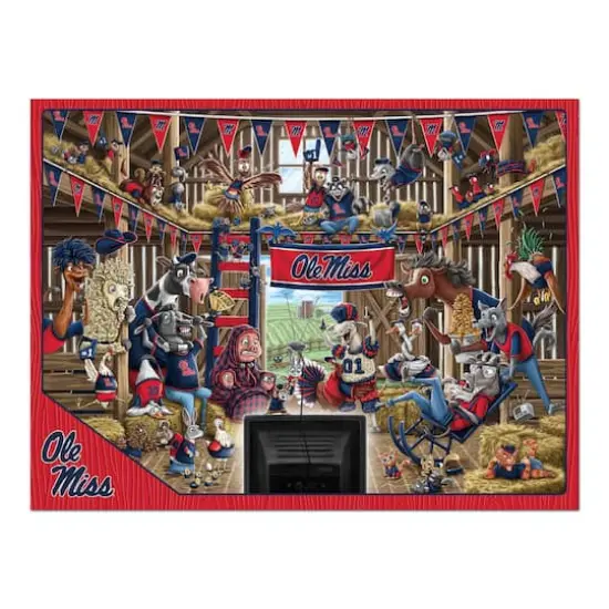 College Barnyard Fans 500 Piece Puzzle Mississippi Rebels {5}