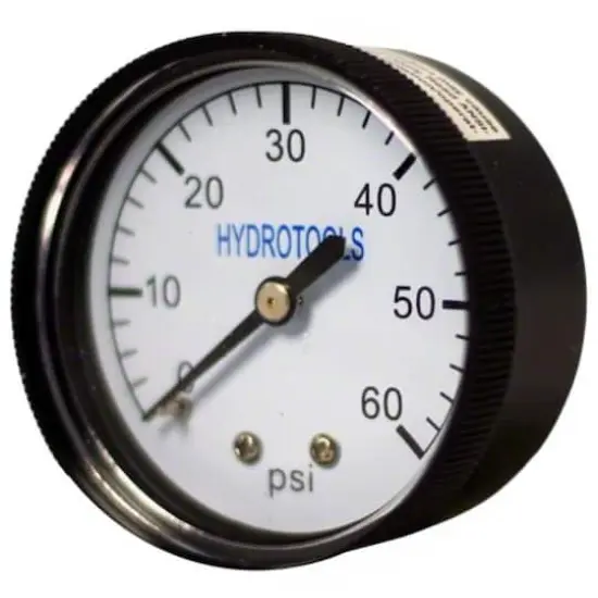 2.25" Black Rear Mount Pressure Gauge Pool Filter & Pump Accessory {1}