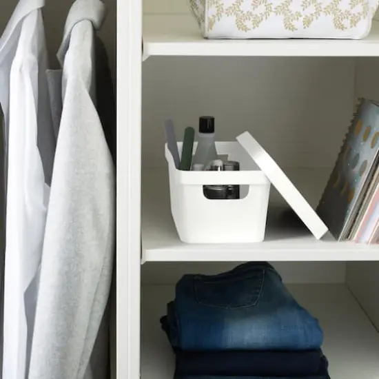 Simplify Small White Vinto Storage Box with Lid {4}