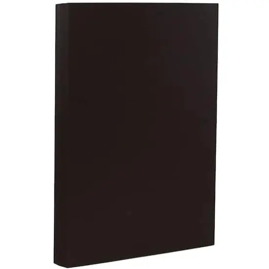JAM Paper 8.5" x 14" 80lb. Matte Cover Cardstock Pack, 50 Sheets Black {1}
