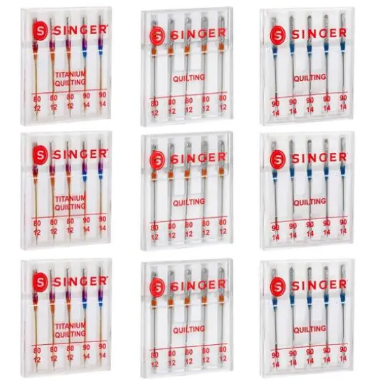 SINGER&reg; Titanium & Standard Quilting Sewing Machine Needles, 45ct. {1}