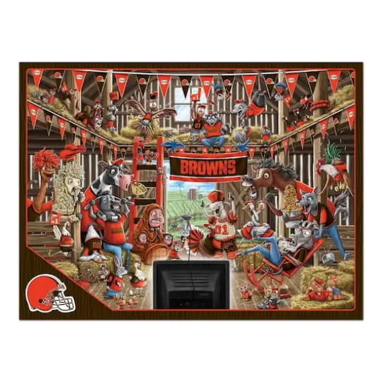 NFL Barnyard Fans 500 Piece Puzzle Cleveland Browns {5}