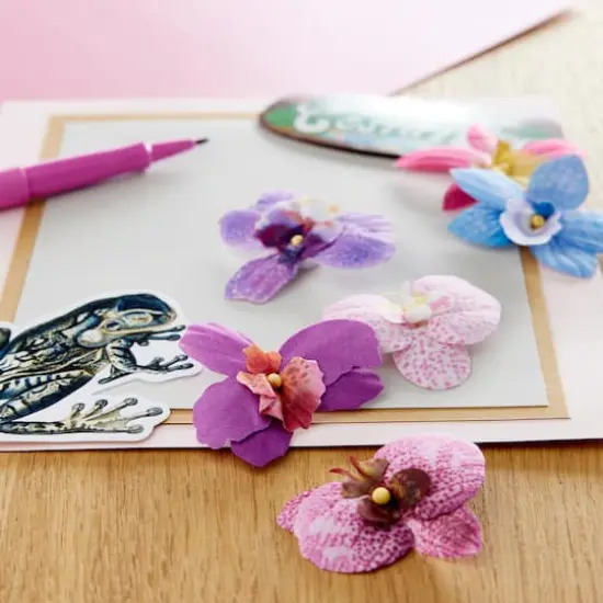 Fabric Orchid Embellishment Set by Recollections&trade; {3}