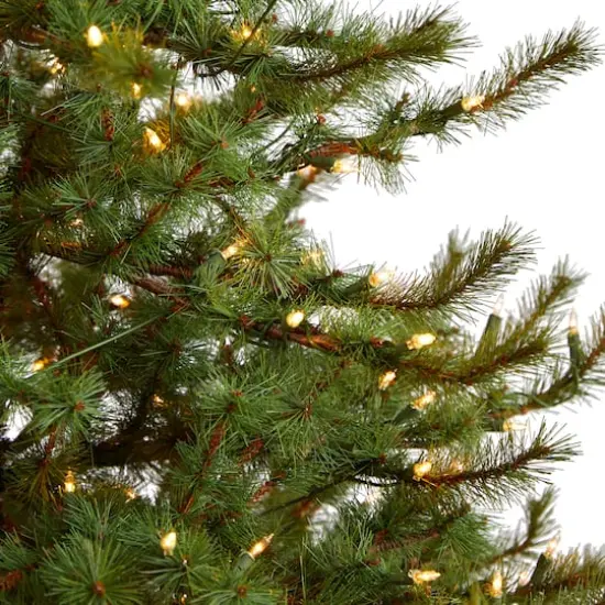 6ft. Pre-Lit Vancouver Mountain Pine Artificial Christmas Tree, Clear Lights {5}