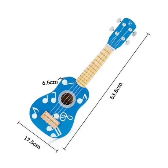 Hape 21" Blue Dot Kid's Wooden Toy Ukulele {3}