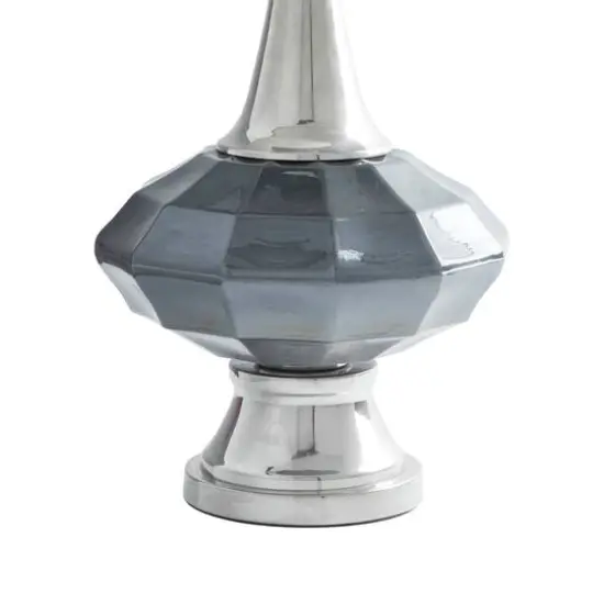 Silver Glass Traditional Table Lamp, 27" x 16" x 16" {9}