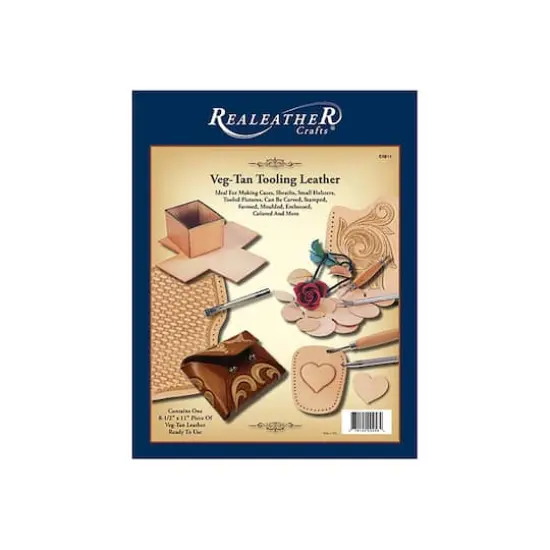 Realeather&reg; 8.5" x 11" Medium Weight Tooling Leather {1}
