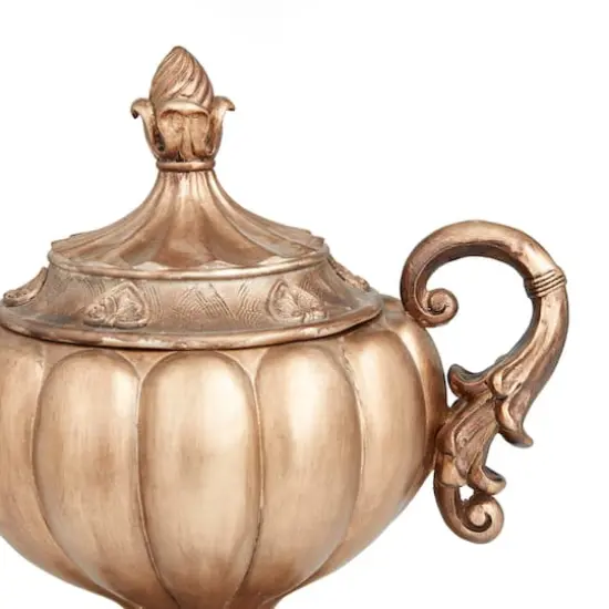 13" Bronze Traditional Decorative Jar {5}