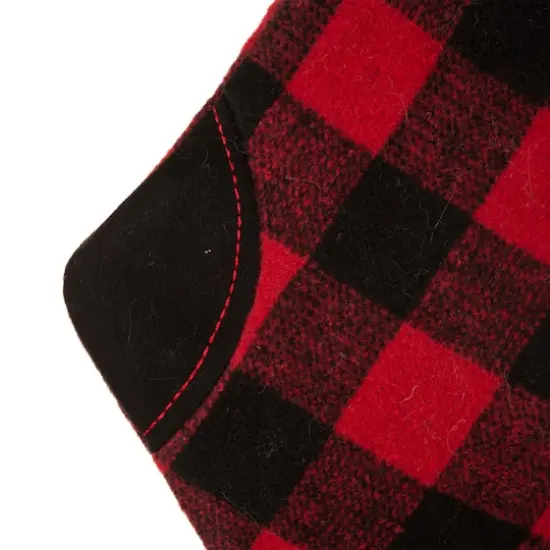 Glitzhome&reg; 21" Black & Red Buffalo Plaid Pompom Stockings, 2ct. {6}