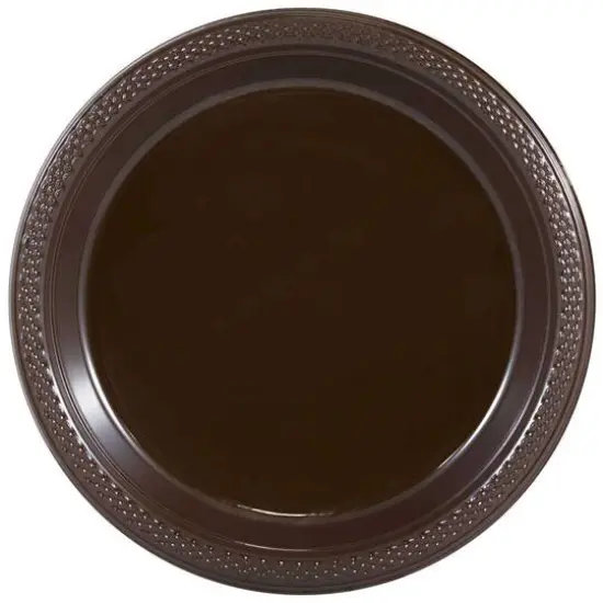JAM Paper 7" Chocolate Brown Plastic Party Plates, 20ct. {1}