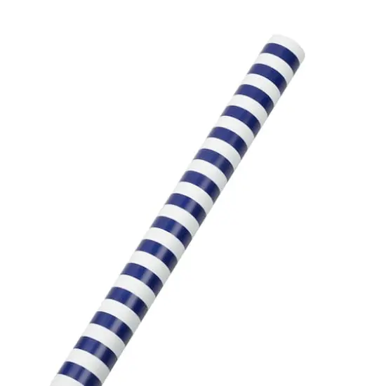 JAM Paper Striped Gift Wrap, 2ct. Blue and White {4}