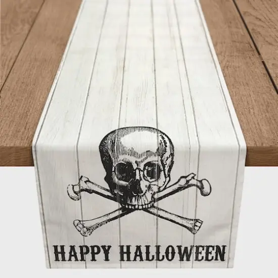 90" Halloween Skull Table Runner {1}