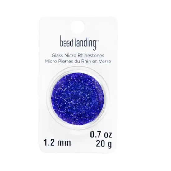 1.2mm Glass Micro Rhinestones by Bead Landing&trade;, 0.7oz. Blue {1}