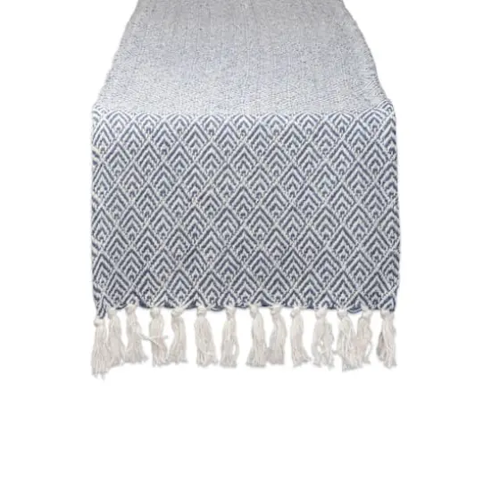 DII&reg; 72" French Blue Diamond Woven Table Runner {1}