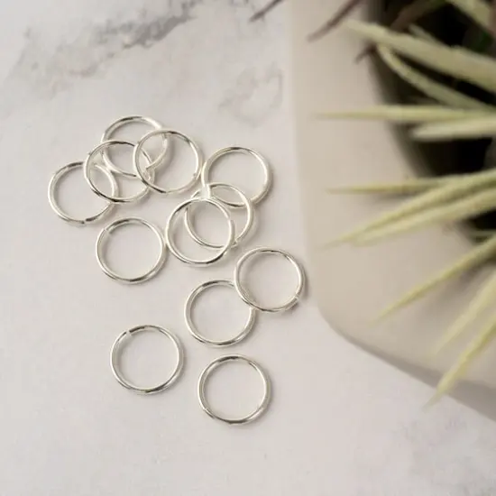 10mm Sterling Silver Jump Rings, 12ct. by Bead Landing&trade; {4}