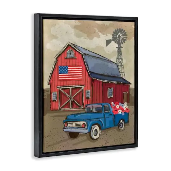 Stupell Industries Vintage Americana Barn Floater Framed Art Black {4}