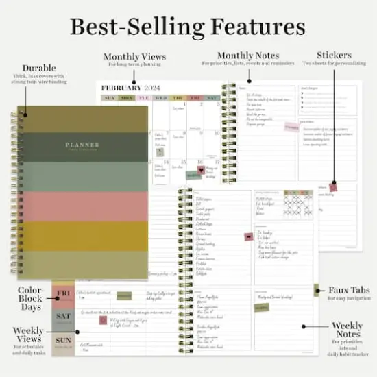 TF Publishing 2024 Colors of the Season Medium Weekly Monthly Planner {8}