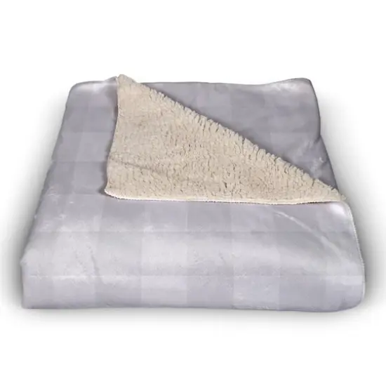 Get Cozy Check Sherpa Fleece Blanket {3}