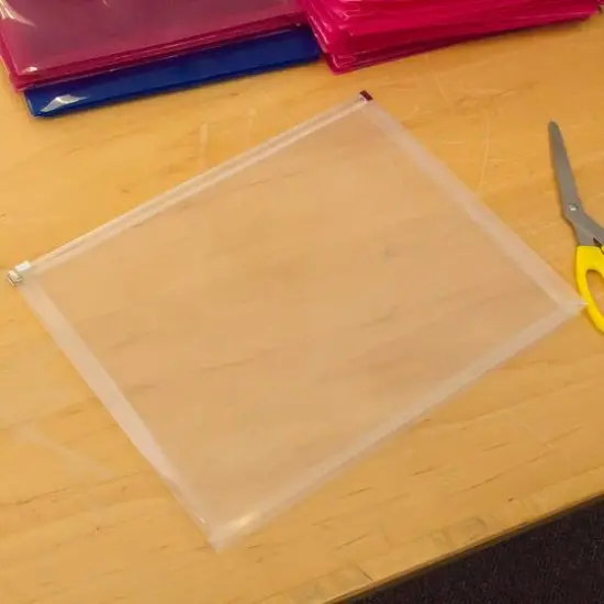 JAM Paper 9.75" x 13" Zip Closure Letter Booklet Plastic Envelopes, 12ct. Clear {7}